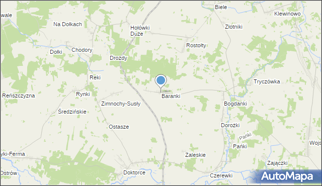 mapa Baranki, Baranki na mapie Targeo